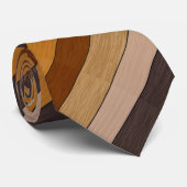Diagonal Brown Wood Stripes Pattern ネクタイ (ロール)