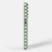 Diagonal Gingham Pattern in Green with Initials Case-Mate iPhoneケース (裏面 / 右)