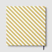 Diagonal golden yellow and white stripes pattern ゲストブック (裏面)