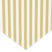 Diagonal golden yellow and white stripes pattern ショートテーブルランナー (コーナー)