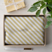 Diagonal golden yellow and white stripes pattern 薄葉紙 (ギフト)