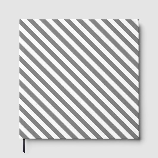 Diagonal gray and white stripes pattern ゲストブック (正面)