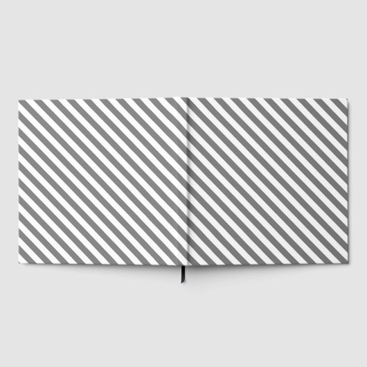 Diagonal gray and white stripes pattern ゲストブック (全面)