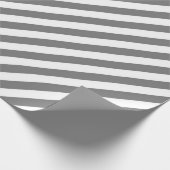 Diagonal gray and white stripes pattern ラッピングペーパー (角)