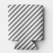Diagonal gray and white stripes pattern 缶クーラー (裏面)