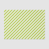Diagonal lime green and white stripes pattern 薄葉紙 (正面)