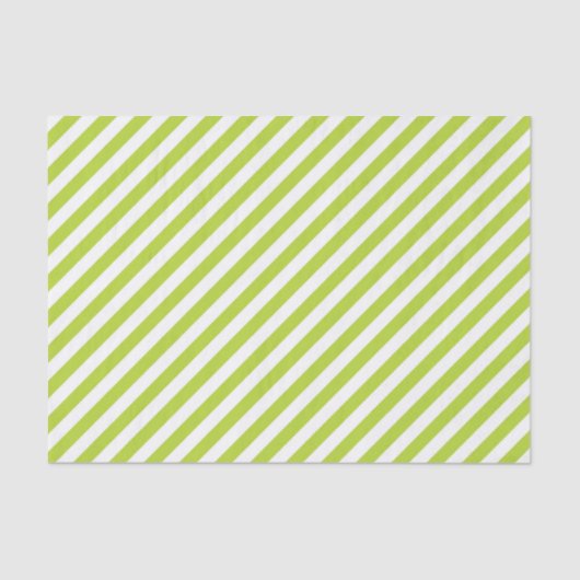 Diagonal lime green and white stripes pattern 薄葉紙 (正面)