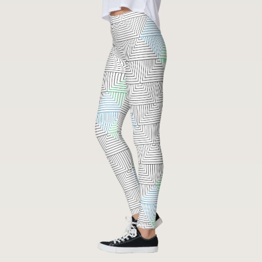 Diagonal lines pattern GB 01.w レギンス (左)
