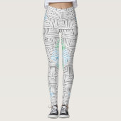 Diagonal lines pattern GB 01.w レギンス (正面)