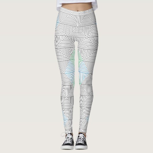 Diagonal lines pattern GB 01.w レギンス (正面)