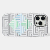 Diagonal lines pattern GB 01.w iPhoneケース (裏面横)