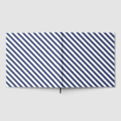 Diagonal navy blue and white stripes pattern ゲストブック (全面)