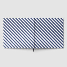 Diagonal navy blue and white stripes pattern