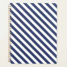 Diagonal navy blue and white stripes pattern