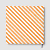 Diagonal orange and white stripes pattern ゲストブック (裏面)