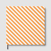 Diagonal orange and white stripes pattern ゲストブック (正面)