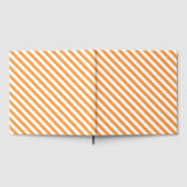 Diagonal orange and white stripes pattern ゲストブック (全面)