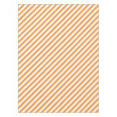 Diagonal orange and white stripes pattern テーブルクロス (正面)