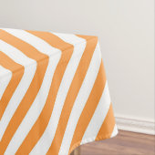 Diagonal orange and white stripes pattern テーブルクロス (インサイチュ)