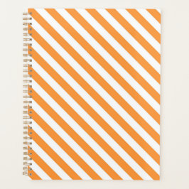 Diagonal orange and white stripes pattern プランナー手帳