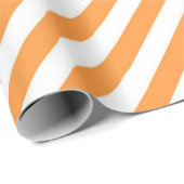 Diagonal orange and white stripes pattern ラッピングペーパー (ロールコーナー)