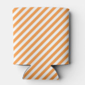 Diagonal orange and white stripes pattern 缶クーラー (裏面)
