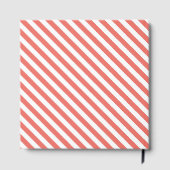 Diagonal pattern of pink and white stripes ゲストブック (裏面)