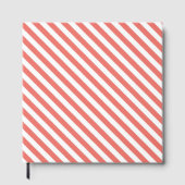 Diagonal pattern of pink and white stripes ゲストブック (正面)