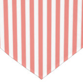 Diagonal pattern of pink and white stripes ショートテーブルランナー (コーナー)