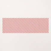 Diagonal pattern of pink and white stripes ヨガマット (裏面(横))
