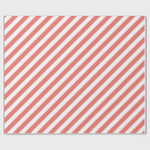 Diagonal pattern of pink and white stripes ラッピングペーパー (フラット)