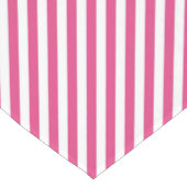 Diagonal pink and white stripes pattern ショートテーブルランナー (コーナー)