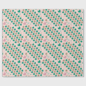 Diagonal Pixel Heart Pattern ラッピングペーパー (フラット)
