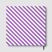 Diagonal purple and white stripes pattern ゲストブック (裏面)
