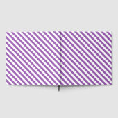 Diagonal purple and white stripes pattern ゲストブック (全面)