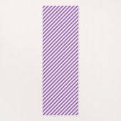 Diagonal purple and white stripes pattern ヨガマット (裏面)