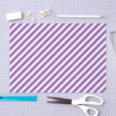 Diagonal purple and white stripes pattern 薄葉紙 (クラフト)