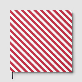 Diagonal red and white stripes pattern ゲストブック