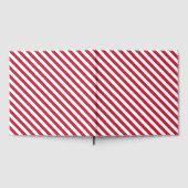 Diagonal red and white stripes pattern ゲストブック (全面)