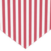 Diagonal red and white stripes pattern ショートテーブルランナー (コーナー)