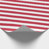 Diagonal red and white stripes pattern ラッピングペーパー (角)