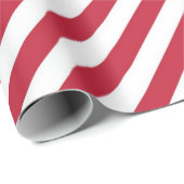 Diagonal red and white stripes pattern ラッピングペーパー (ロールコーナー)