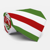 Diagonal Red, White and Green Stripes ネクタイ (ロール)