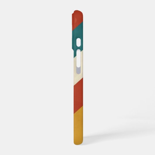 Diagonal Retro Bands iPhone 16ケース (左側面)