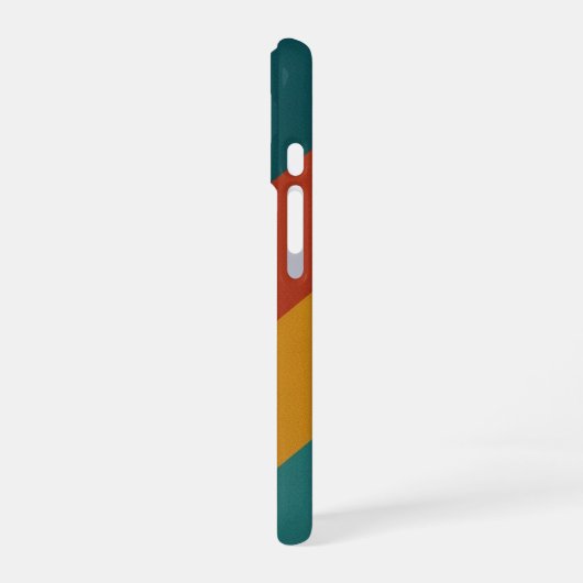 Diagonal Retro Bands iPhone 16ケース (左側面)