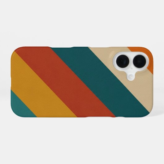 Diagonal Retro Bands iPhone 16ケース (裏面横)
