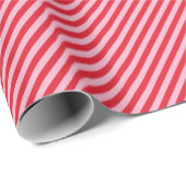 Diagonal Striped Pattern Red Pink Medium Stripe ラッピングペーパー (ロールコーナー)