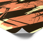 Diagonal Stripes and Fragmented Shapes ポスター (角)