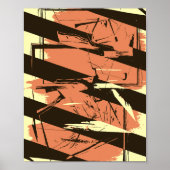 Diagonal Stripes and Fragmented Shapes ポスター (正面)