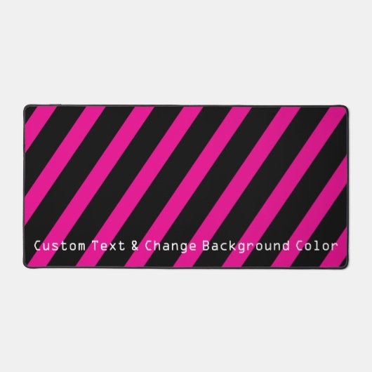 Diagonal Stripes and Technology Text デスクマット (正面)